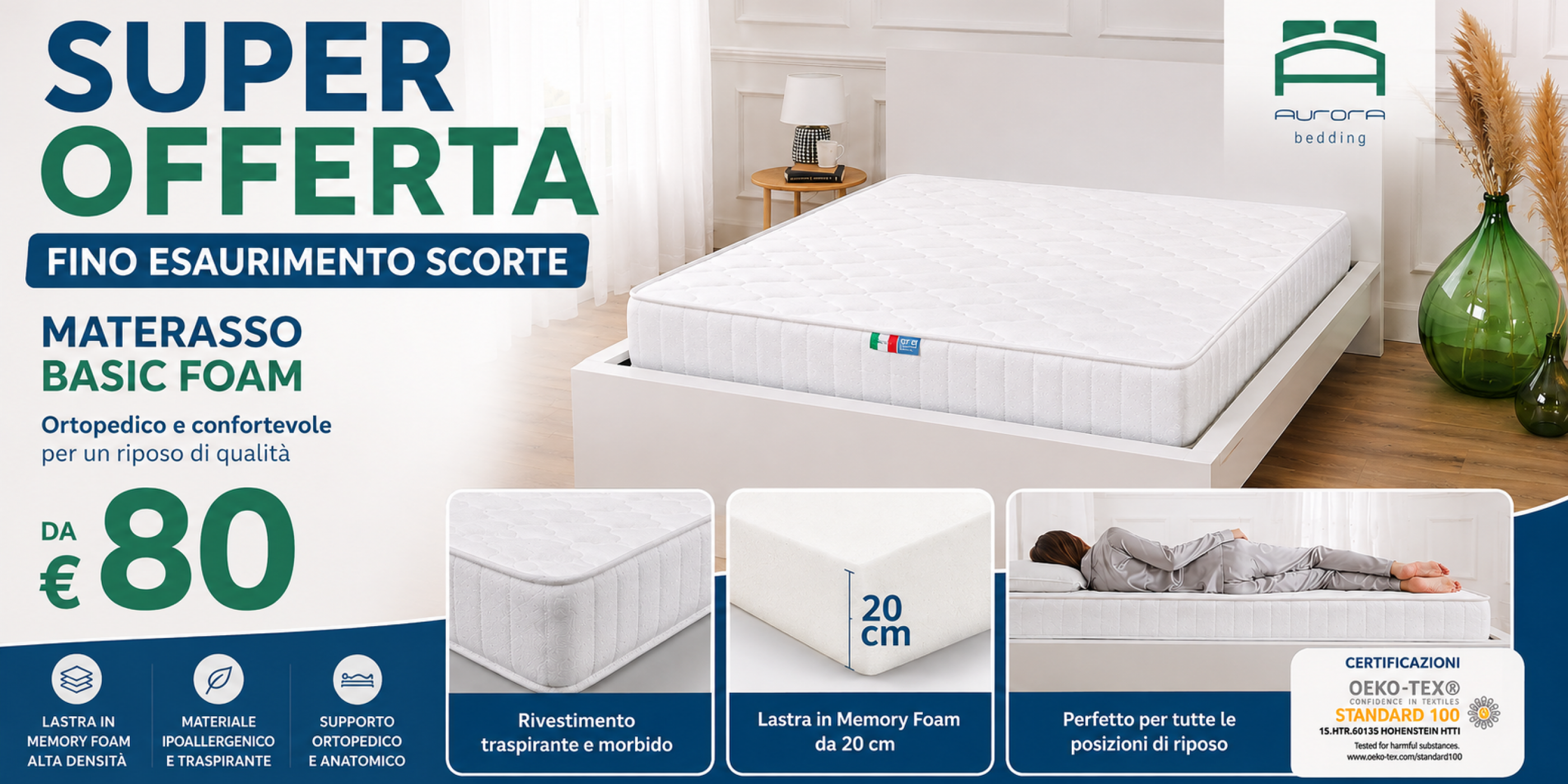 MATERASSO basic foam OFFERTA